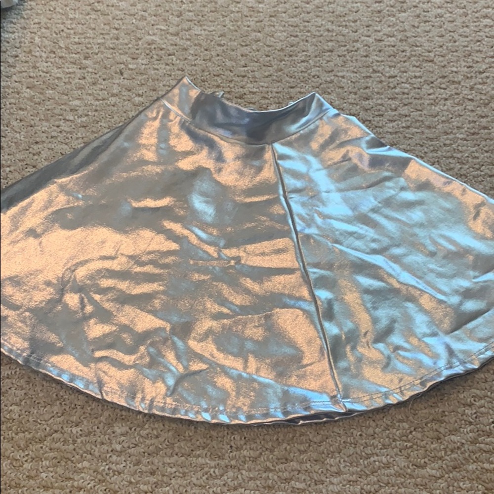 Metallic circle skirt